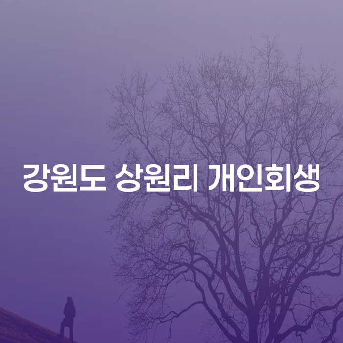 강원도 상원리에서 개인회생을 고려할 때 알아야 할 사항은 무엇일까요?