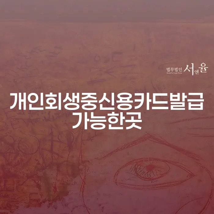 개인회생 중에도 신용카드 발급 가능한 곳이 있을까요?
