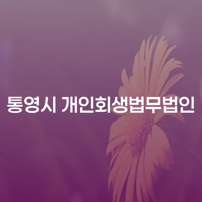 통영시 개인회생법무법인과 부천시 원미구 개인회생파산, 어떻게 선택해야 할까요?
